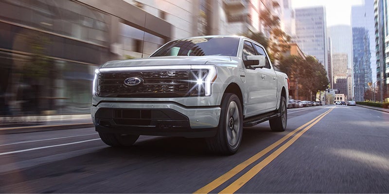 white 2022 Ford f-150_lightning